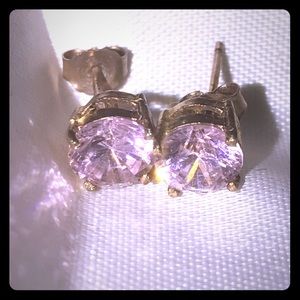 Vintage Pink Topaz Earrings